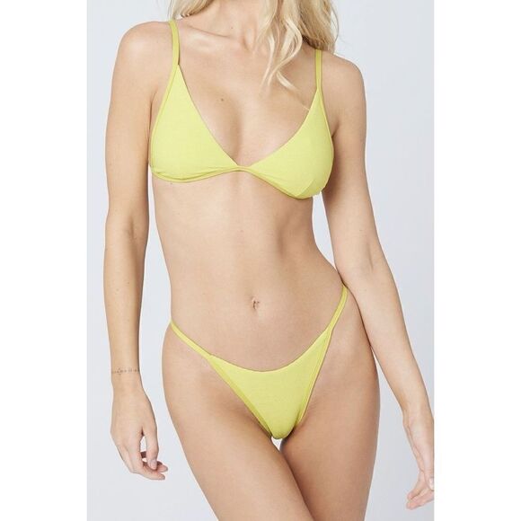 New. L*SPACE apple green ribbed bikini set. Medium. Retails $178 - Picture 11 of 13